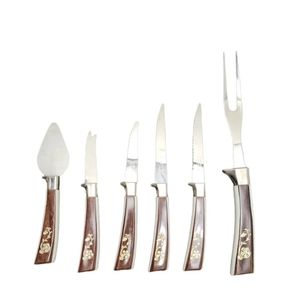 Vintage Regent Sheffield 6 Piece Treasure Chest Stainless Knife & Cutlery Set